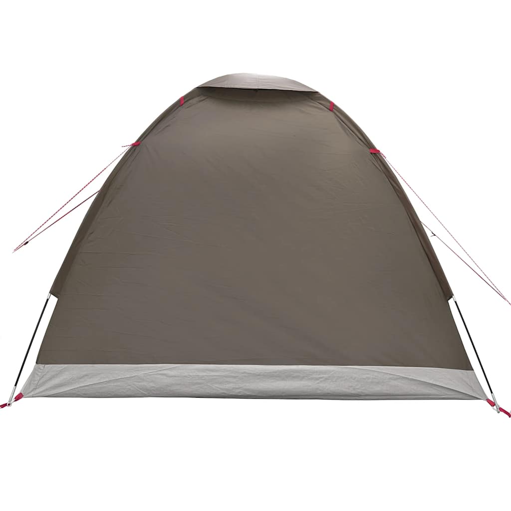 Detail van de bruine vidaXL Vistent tent met waterdichte coating en ventilatieopening.