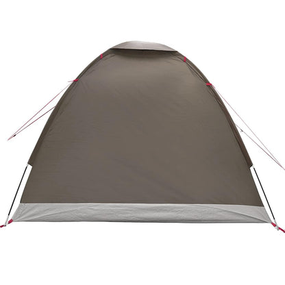 Detail van de bruine vidaXL Vistent tent met waterdichte coating en ventilatieopening.