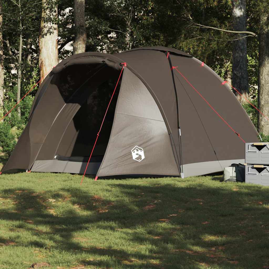 vidaXL Vistent 2-persoons tent in bruin, waterdicht en lichtgewicht, geplaatst in een groene omgeving.