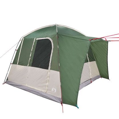 Detail van de vidaXL 4-persoons autotent in groen met open zijwand.