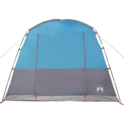 Detail van de vidaXL autotent in blauw, met een waterdichte voorkant en stevige stokken.