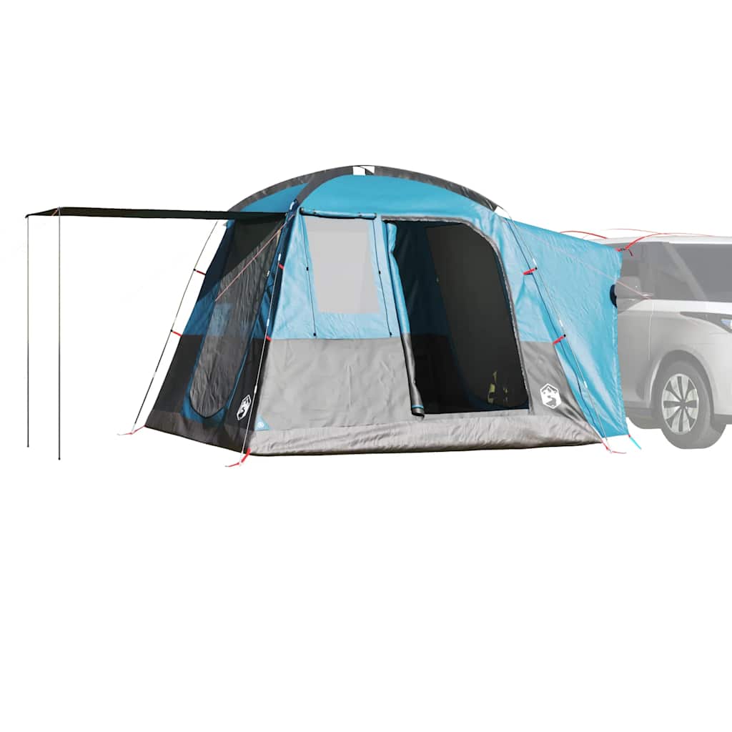 Blauwe vidaXL autotent voor 4 personen met waterdicht ontwerp en zij-ingang.