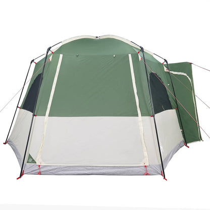 Detail van de groene vidaXL autotent, met zicht op het waterdichte doek en de ingangen.