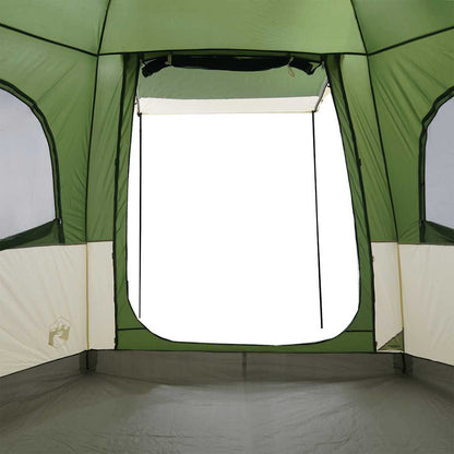Detail van de groene vidaXL autotent met open ingang en waterdichte binnenzijde.