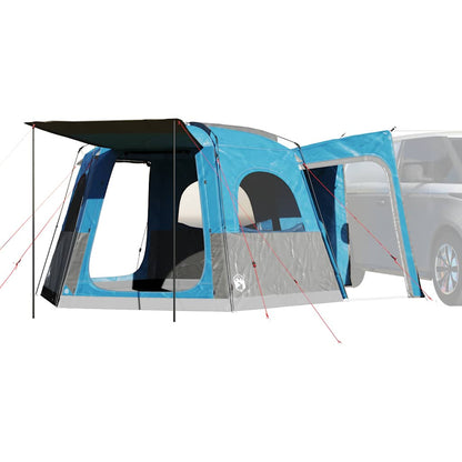 Autotent vidaXL 4-persoons waterdicht blauw met ruime ingang en zijpanelen.