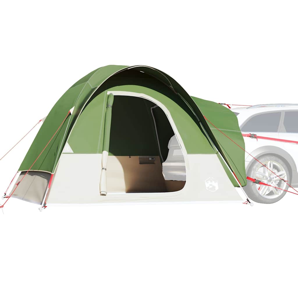 vidaXL 4-persoons autotent in groen, waterdicht ontwerp met ingang aan de zijkant.