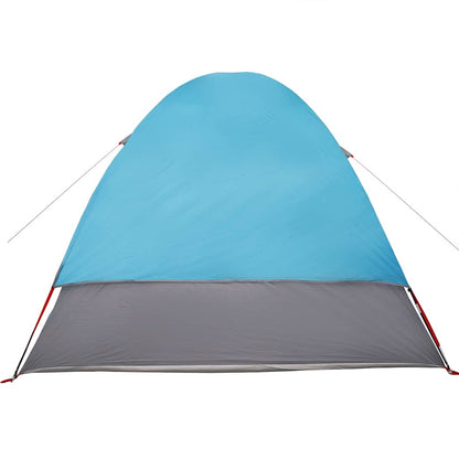 Detail van de vidaXL autotent in blauw, met een gladde, waterdichte bovenkant.