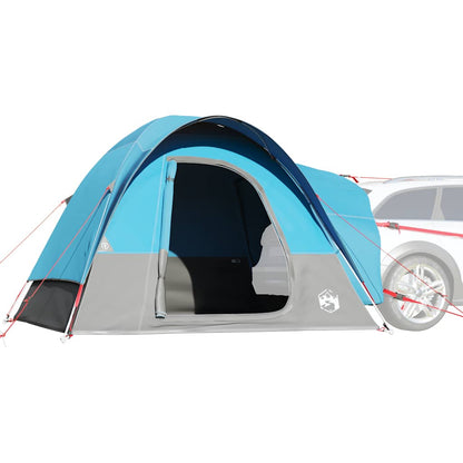 vidaXL 4-persoons autotent in blauw, waterdicht ontwerp met ruime ingang en bevestigingspunten.