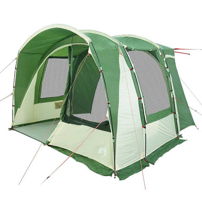 Detail van de groene vidaXL autotent met ruime ingang en ventilatieroosters.