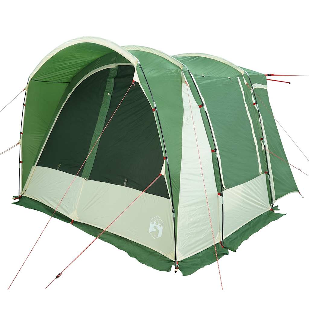 Detail van de vidaXL 4-persoons autotent in groen, zijaanzicht met openingen voor ventilatie.