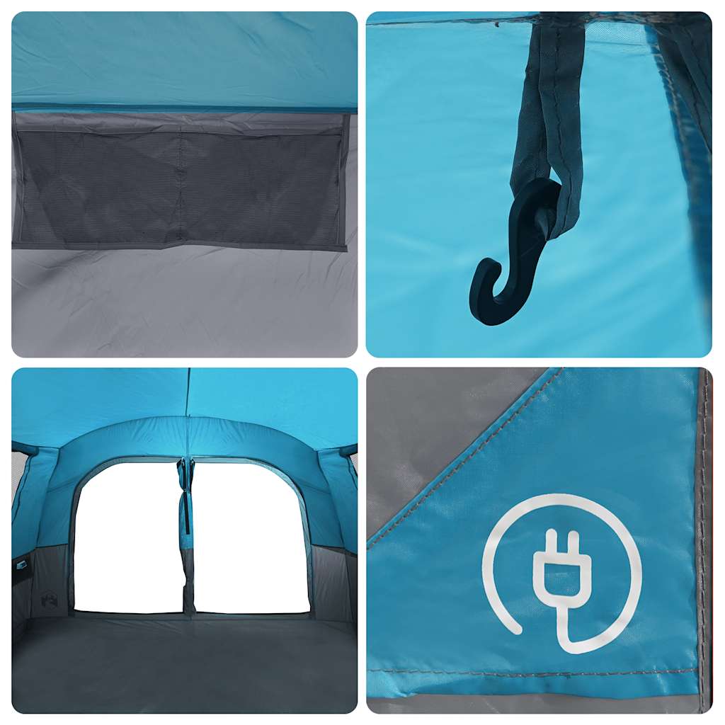Detail van de binnenkant van de vidaXL autotent met een haak en ventilatierooster.