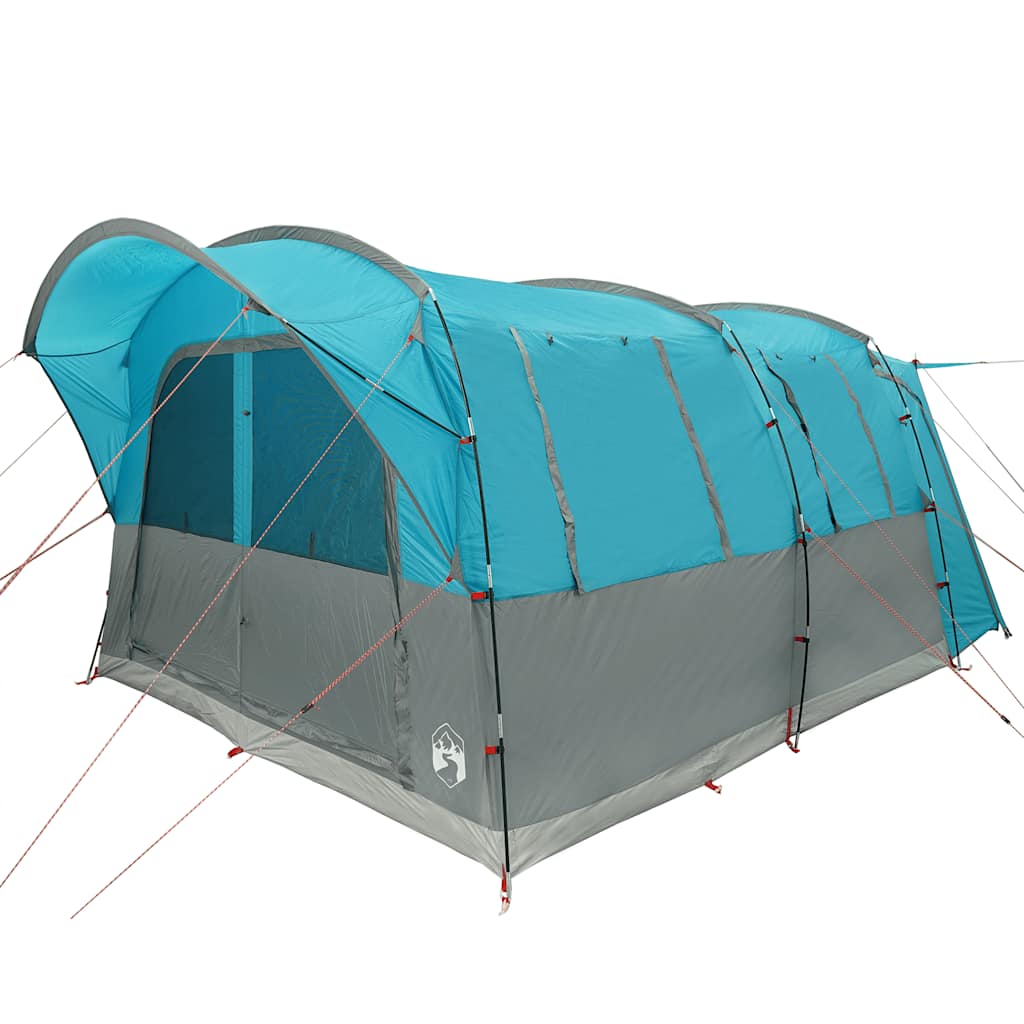 Detailweergave van de vidaXL 4-persoons autotent in blauw, met stevige stokken en windbestendige constructie.