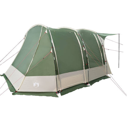 Detail van de groene vidaXL autotent met waterdichte stof en stevige bevestigingen.
