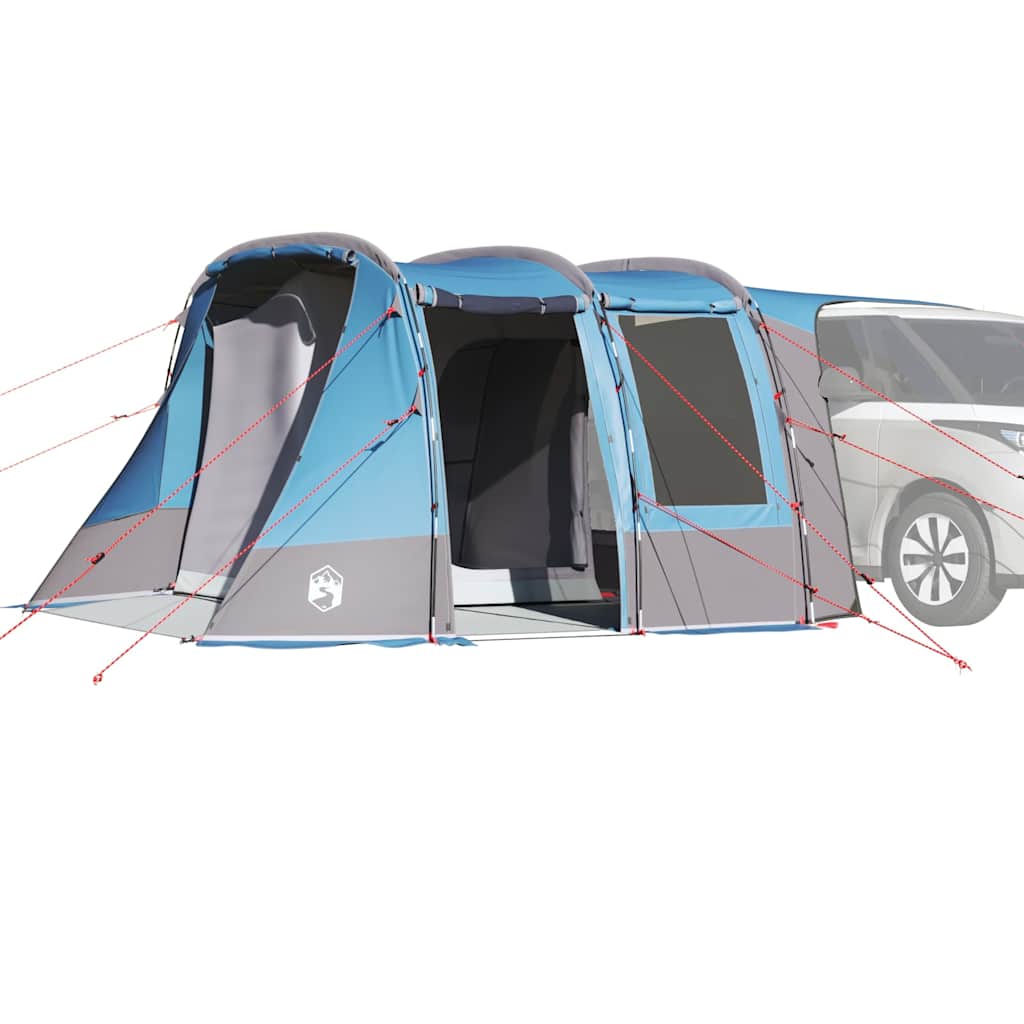 Blauwe vidaXL autotent, waterdicht, snel op te zetten voor festivals en roadtrips.