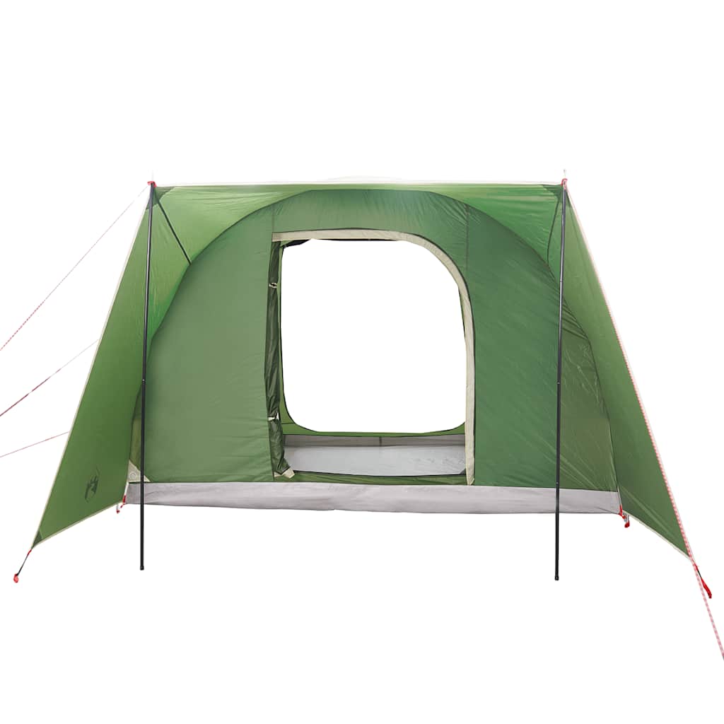 Detail van de vidaXL autotent in groen met open ingang en waterdichte stof.