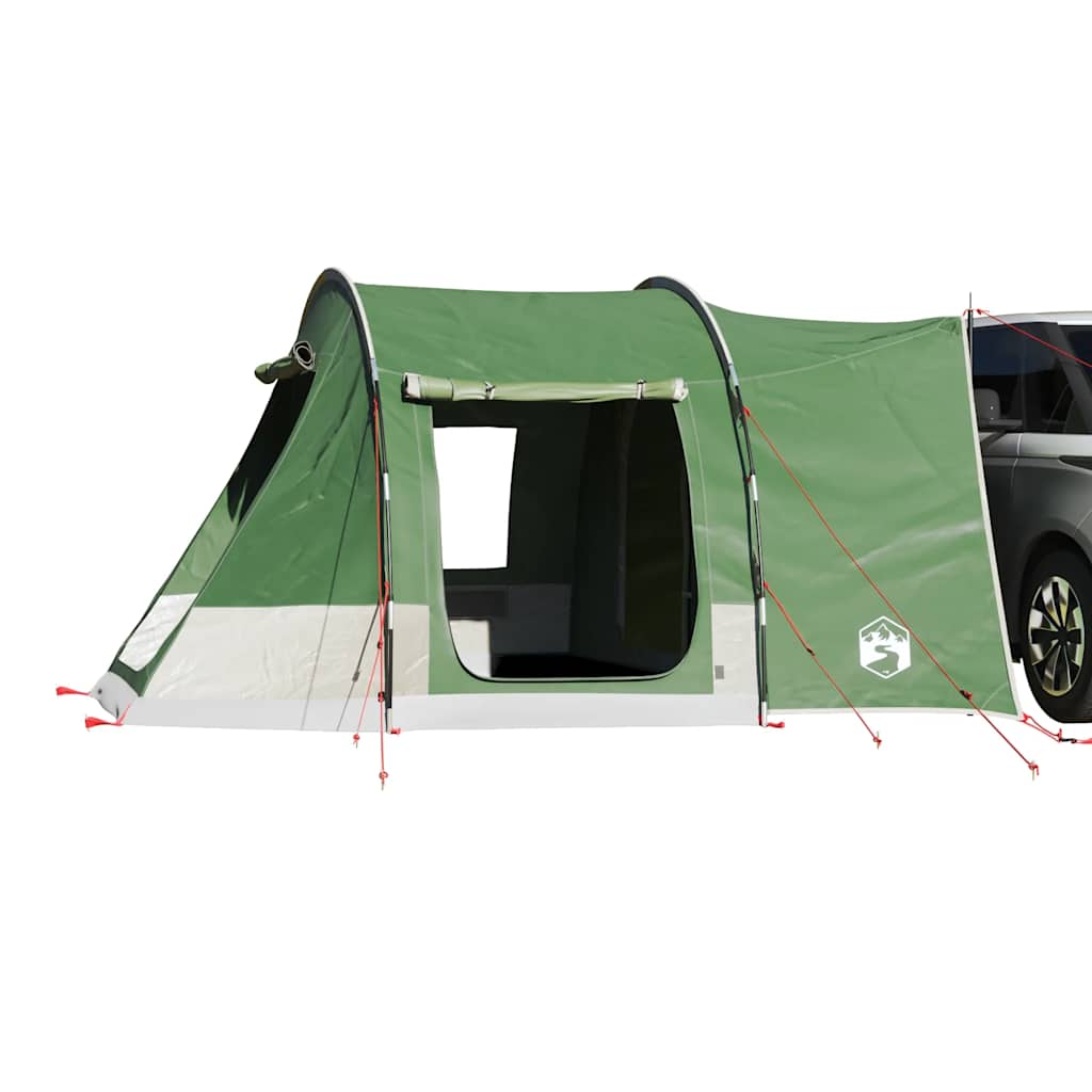 Groene vidaXL autotent voor 2 personen met waterdicht ontwerp en toegangspoort.