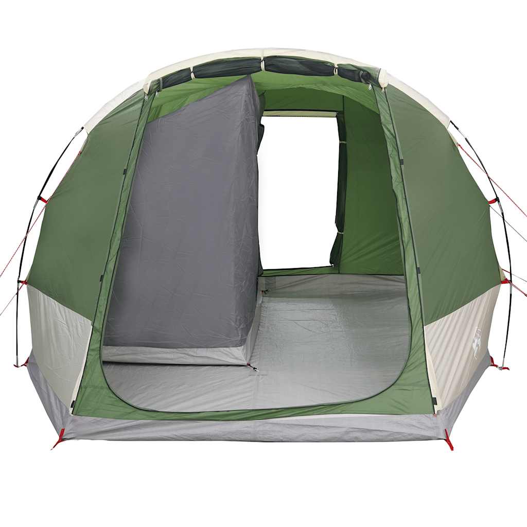 Detail van de groene vidaXL autotent met een zijwand en ruime binnenruimte.