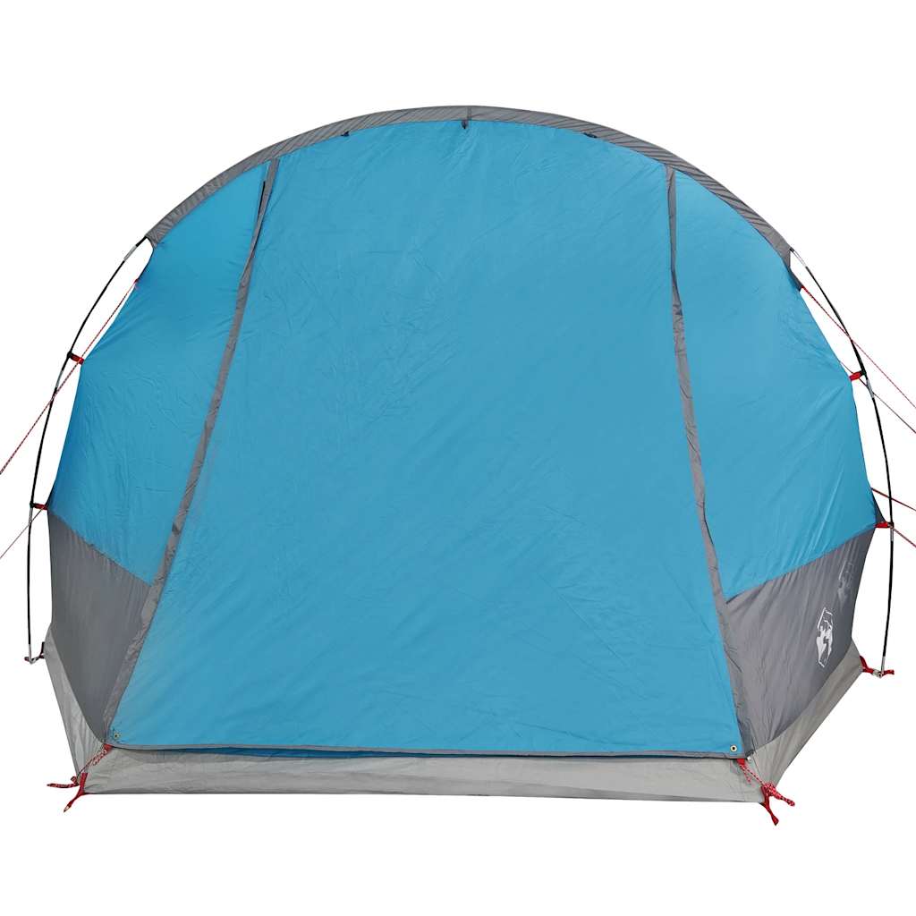 Detail van de vidaXL 2-persoons autotent in blauw, met waterdichte en windbestendige eigenschappen.