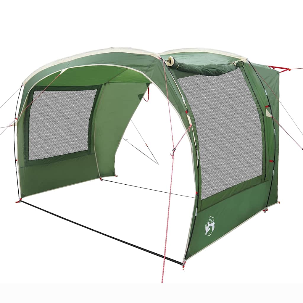 Detail van de groene vidaXL partytent met open zijwanden en waterdichte bovenkant.