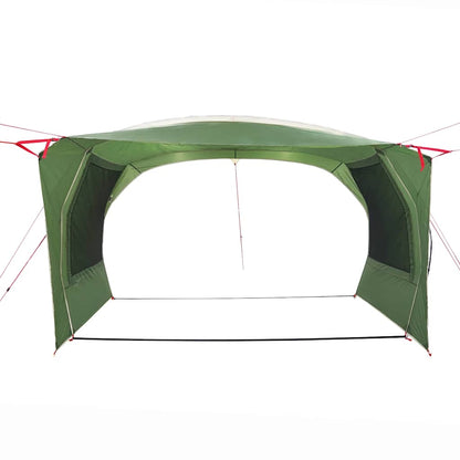 Detail van de groene vidaXL partytent met open zijwanden en stevige bevestigingen.