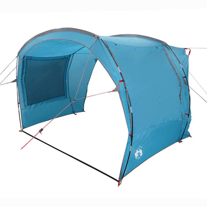 Detail van de vidaXL autotent in blauw met een zijaanzicht en een ventilatierooster.