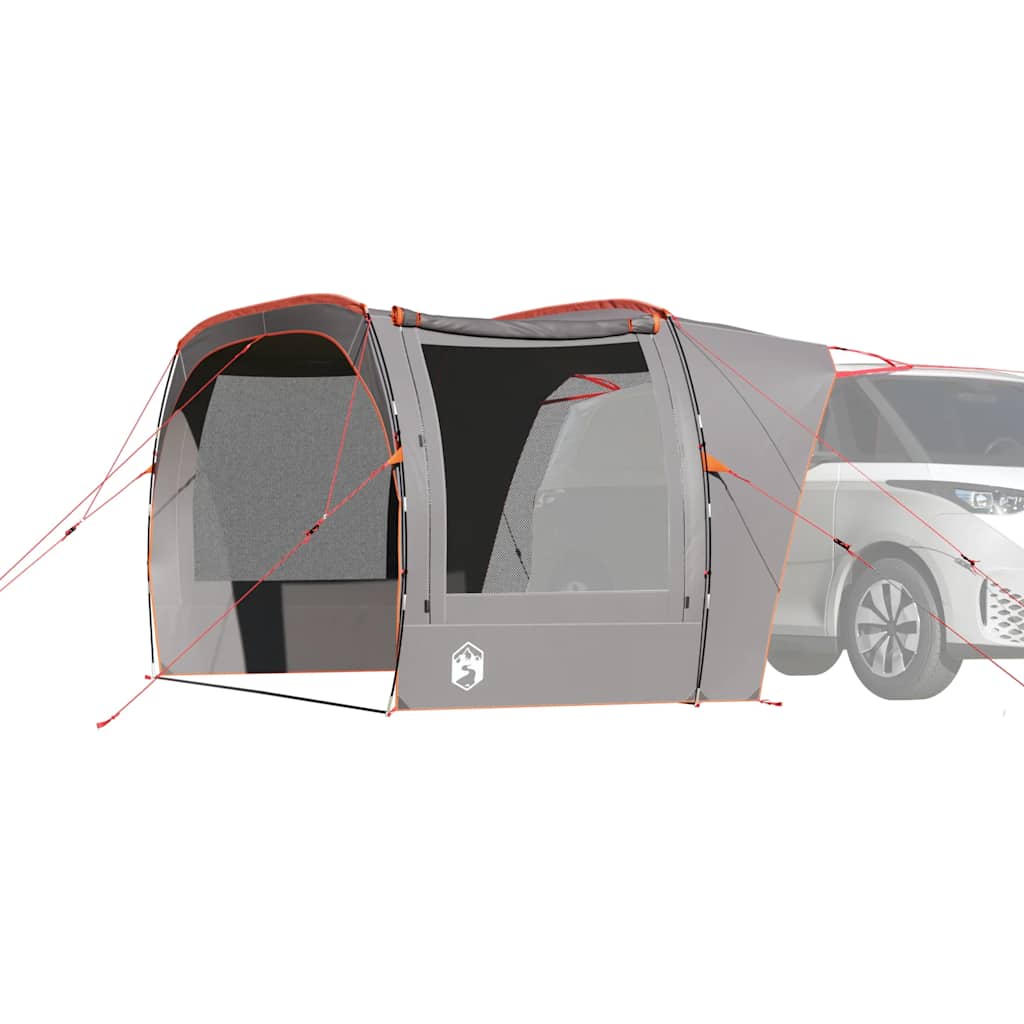 VidaXL autotent in grijs en oranje, waterdicht en windbestendig, met ruime ingang.
