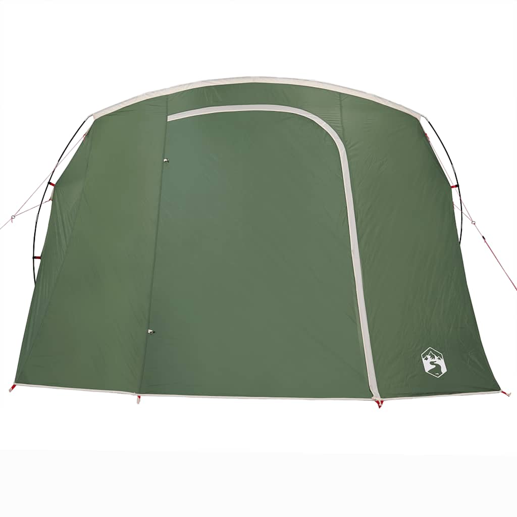 Detail van de waterdichte groene vidaXL autotent met stevig frame en opening.