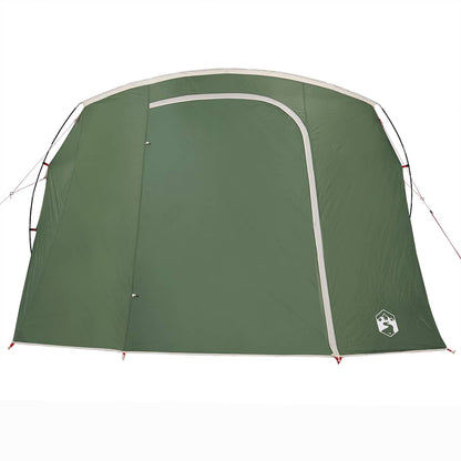 Detail van de waterdichte groene vidaXL autotent met stevig frame en opening.