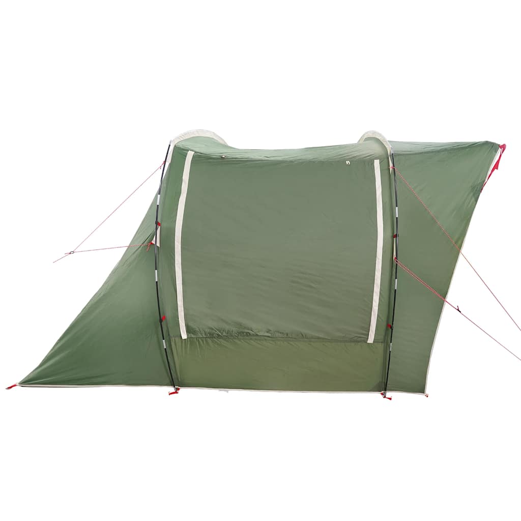Detail van de groene vidaXL autotent met waterdichte voorkant en stevige bevestigingen.