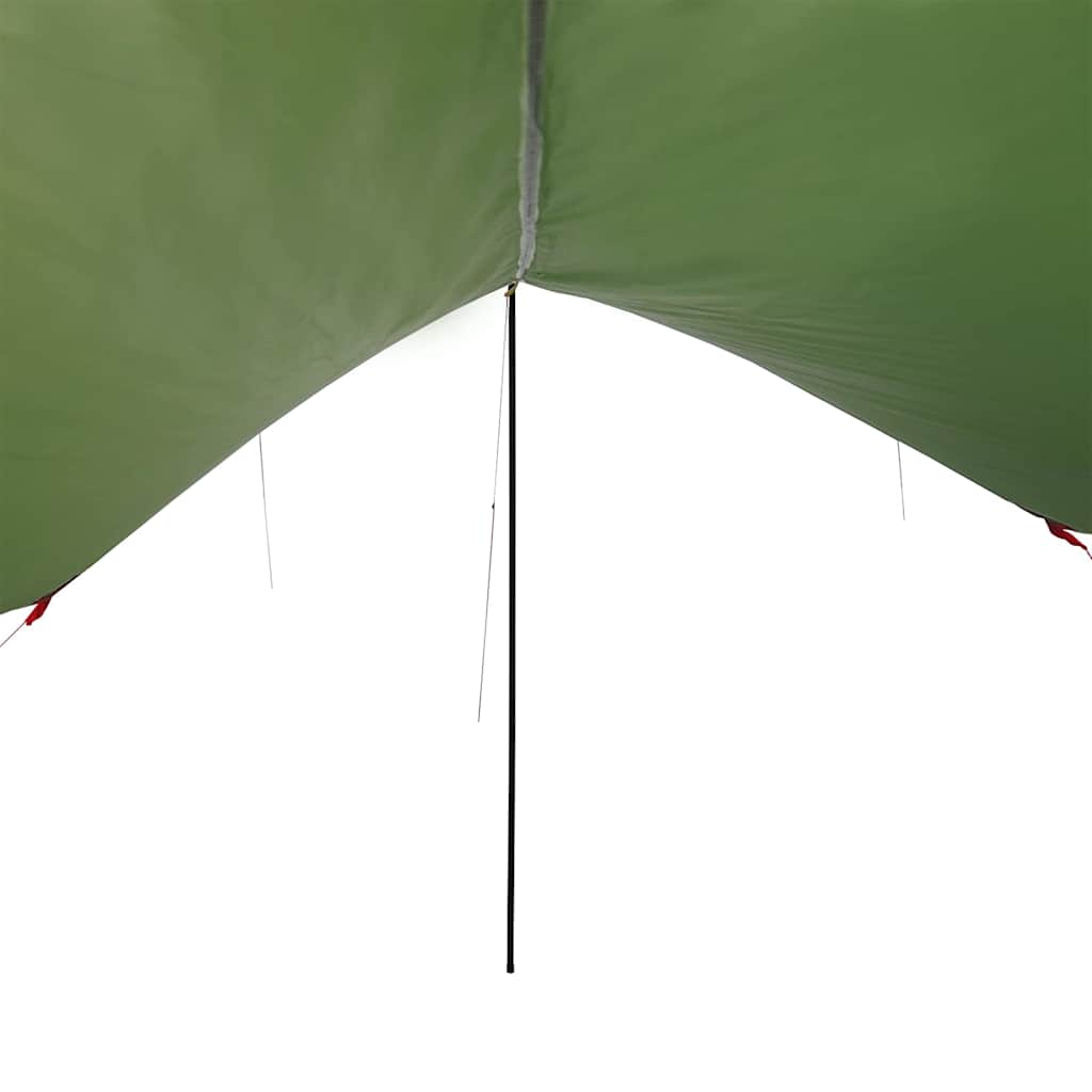 Detail van de stevige stangconstructie van de vidaXL groene autotent.