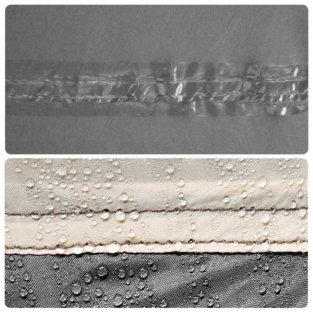 Detail van de waterdichte stof met PU-coating en afgewerkte naden van de vidaXL autotent.