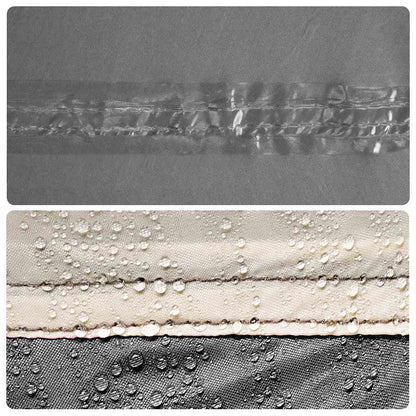 Detail van de waterdichte stof met PU-coating en afgewerkte naden van de vidaXL autotent.
