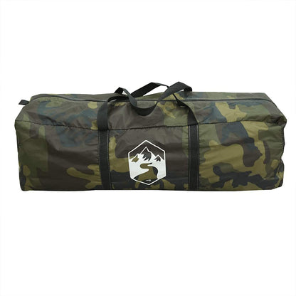 Camouflage draagtas van vidaXL voor de 2-persoons autotent, met stevige handgrepen.