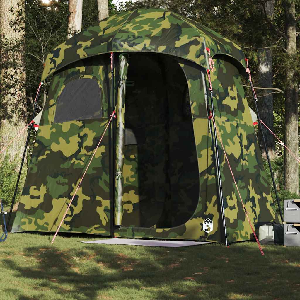 VidaXL douchetent 2-persoons in camouflage, waterdicht en ruim voor privacy.