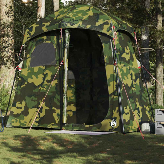 VidaXL douchetent 2-persoons in camouflage, waterdicht en ruim voor privacy.