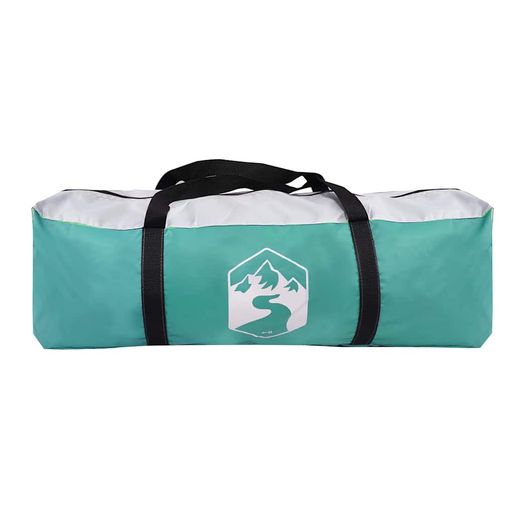 Zeegroen draagbare partytent van vidaXL in opbergzak met logo.