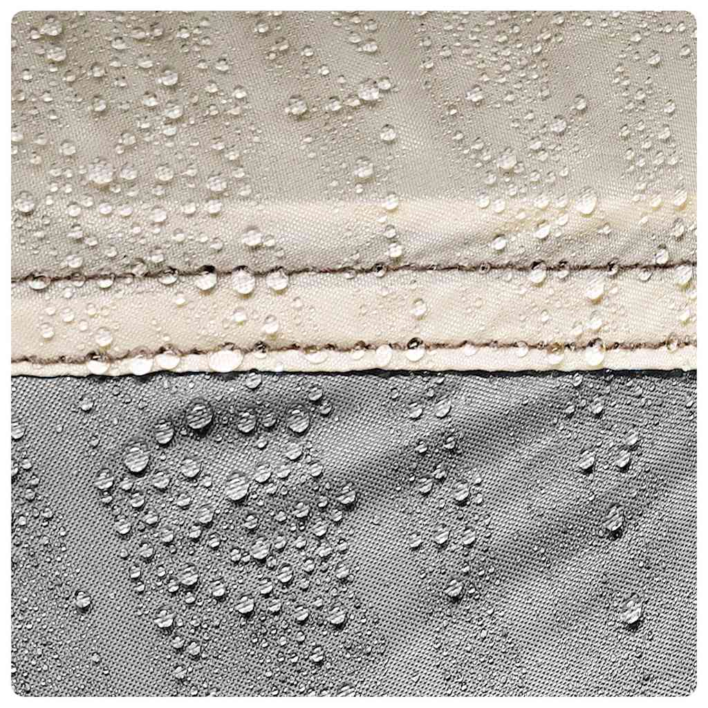 Detail van het waterdichte materiaal van de vidaXL partytent met regendruppels.