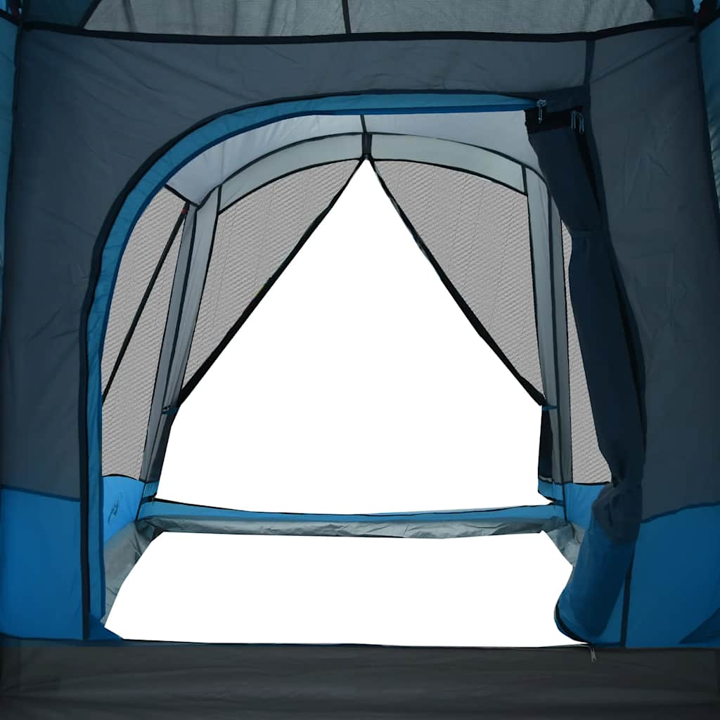 Detail van de gaaswand van de vidaXL tunneltent, voor ventilatie en insectbescherming.