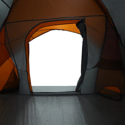 Detail van de binnenkant van de vidaXL 6-persoons tent met een open ingang.