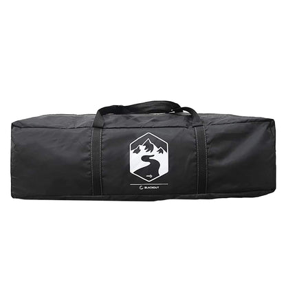 Zwarte opbergtas voor de vidaXL 6-persoons gezinstent, met handvat en merklogo.