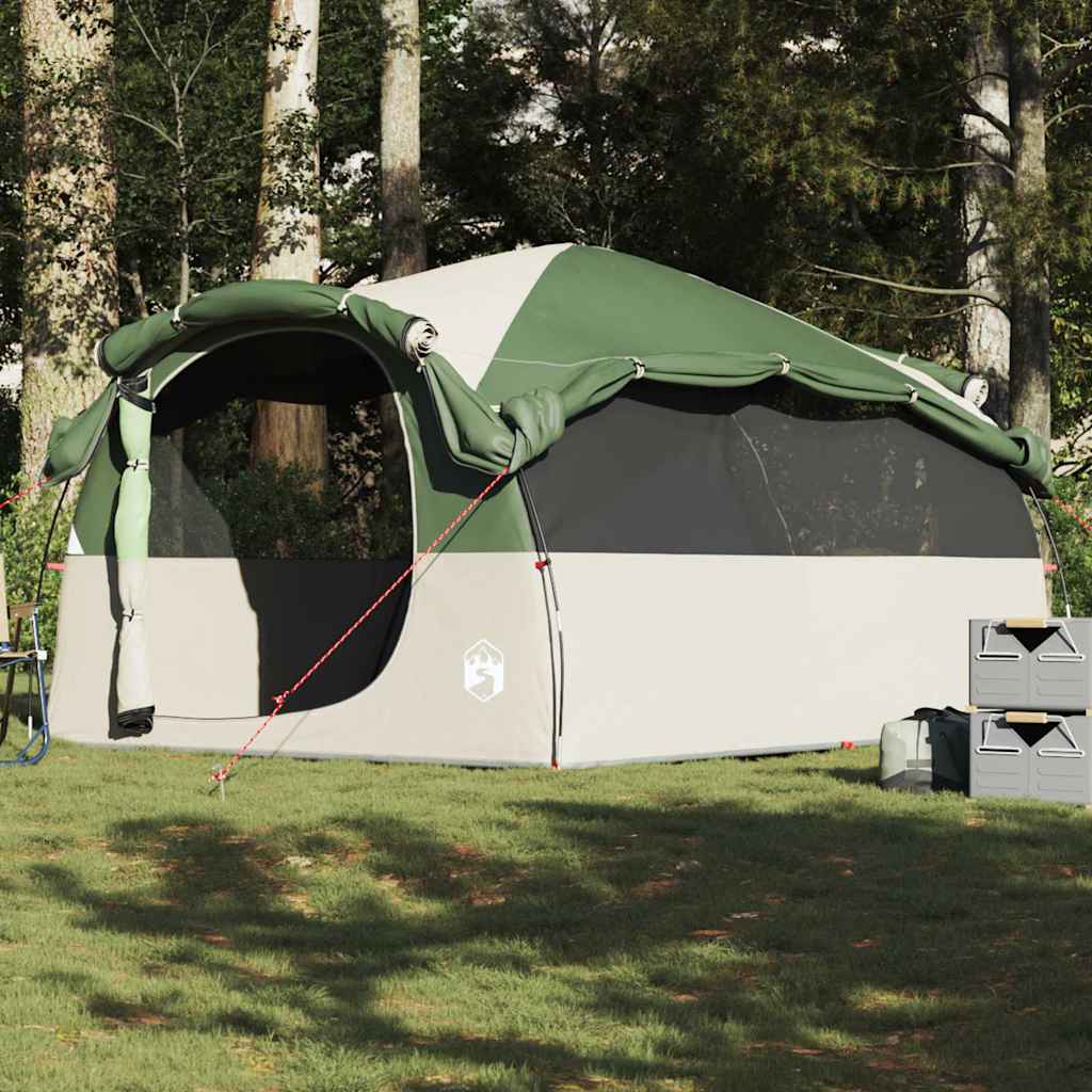 vidaXL tunneltent 6-persoons in groen, waterdicht met een ruime opzet in de natuur.