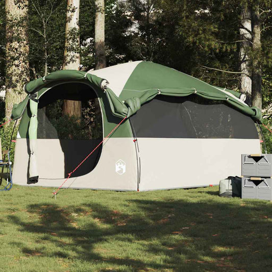 vidaXL tunneltent 6-persoons in groen, waterdicht met een ruime opzet in de natuur.