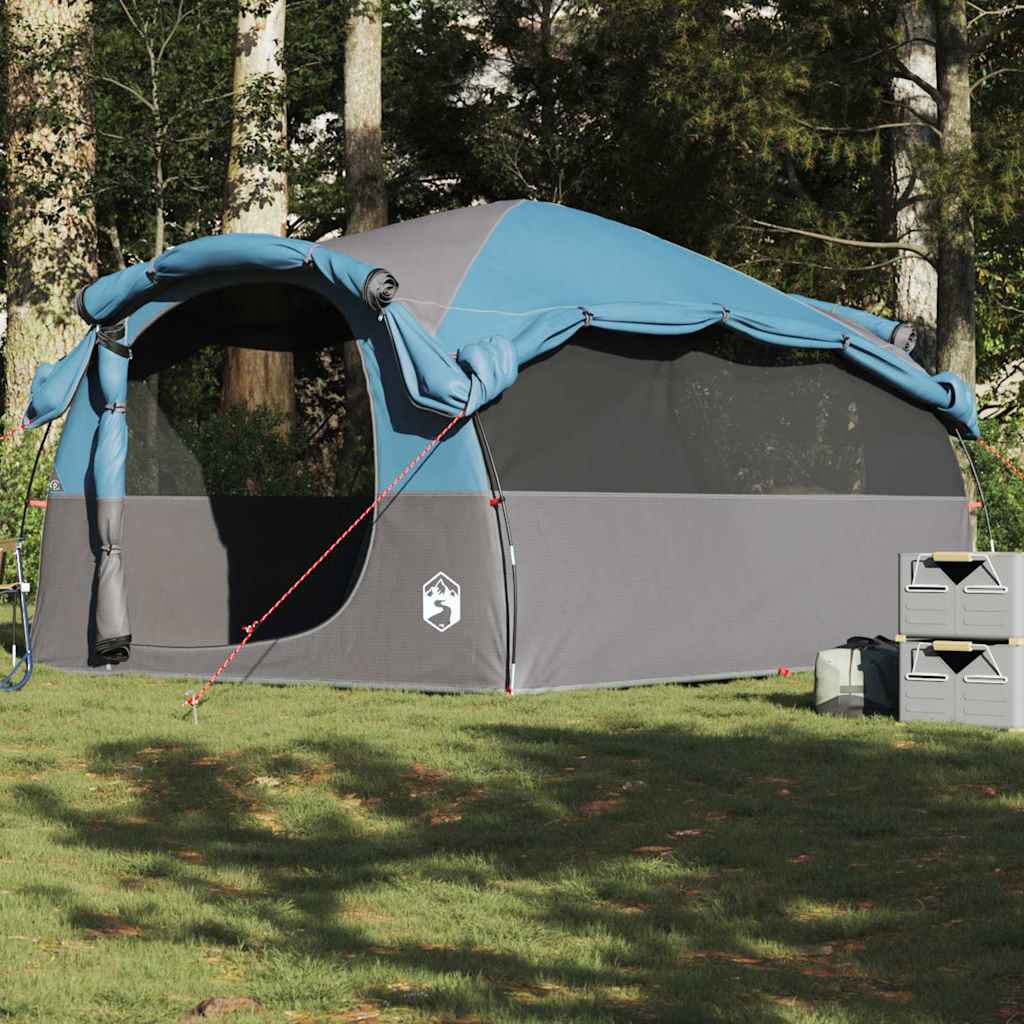 Blauwe vidaXL tunneltent voor 6 personen, waterdicht en eenvoudig op te zetten.