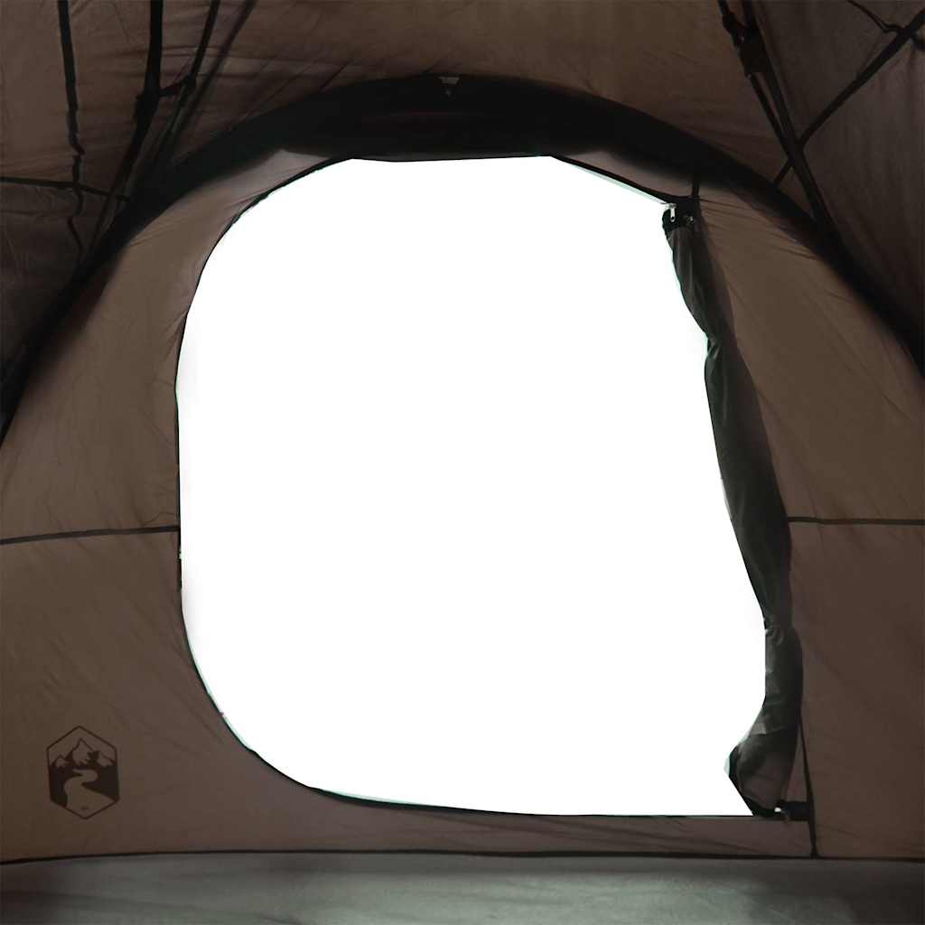 Detail van de ingang van de vidaXL tunneltent, met een waterdichte opening.