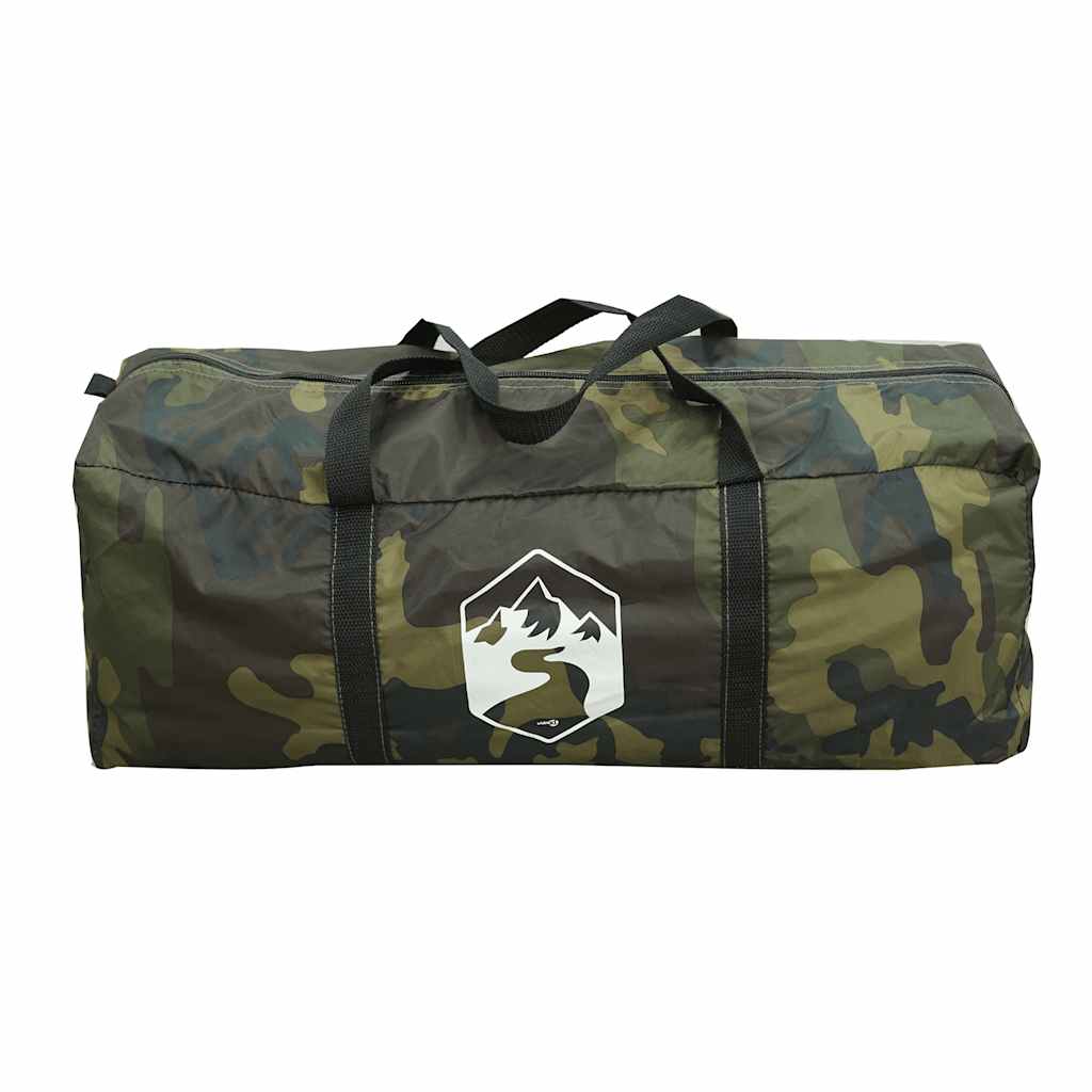Camouflage draagtas van de vidaXL Tunneltent, perfect voor eenvoudig transport.