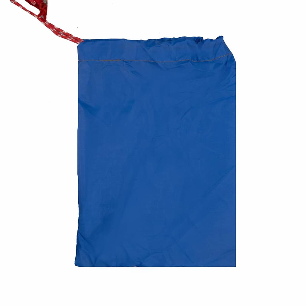 Detail van de azuurblauwe waterdichte strandtent vidaXL met trekkoordsluiting.