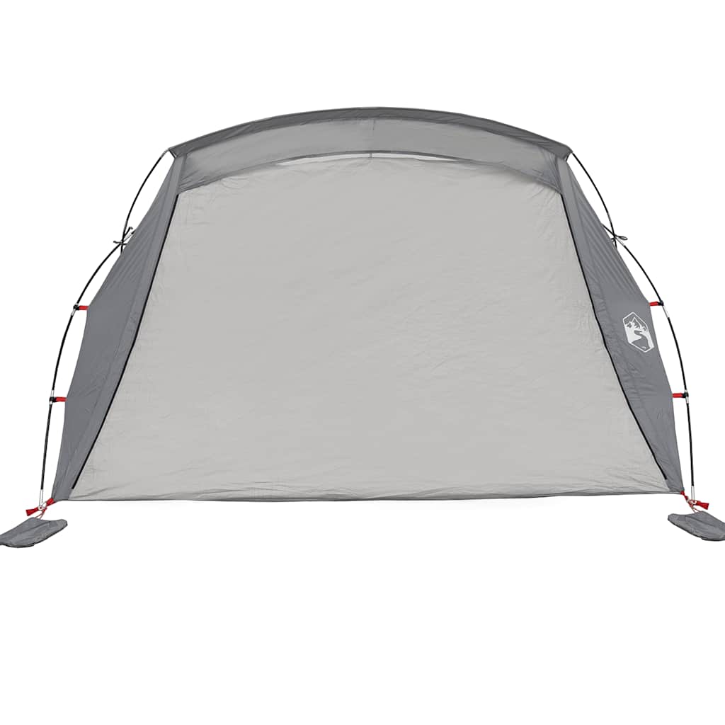 Zijaanzicht van de grijze vidaXL strandtent met waterdichte coating.