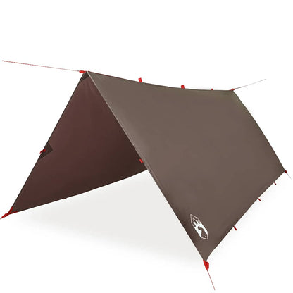 Kampeerluifel vidaXL waterdicht 406x306 cm bruin - afbeelding 2