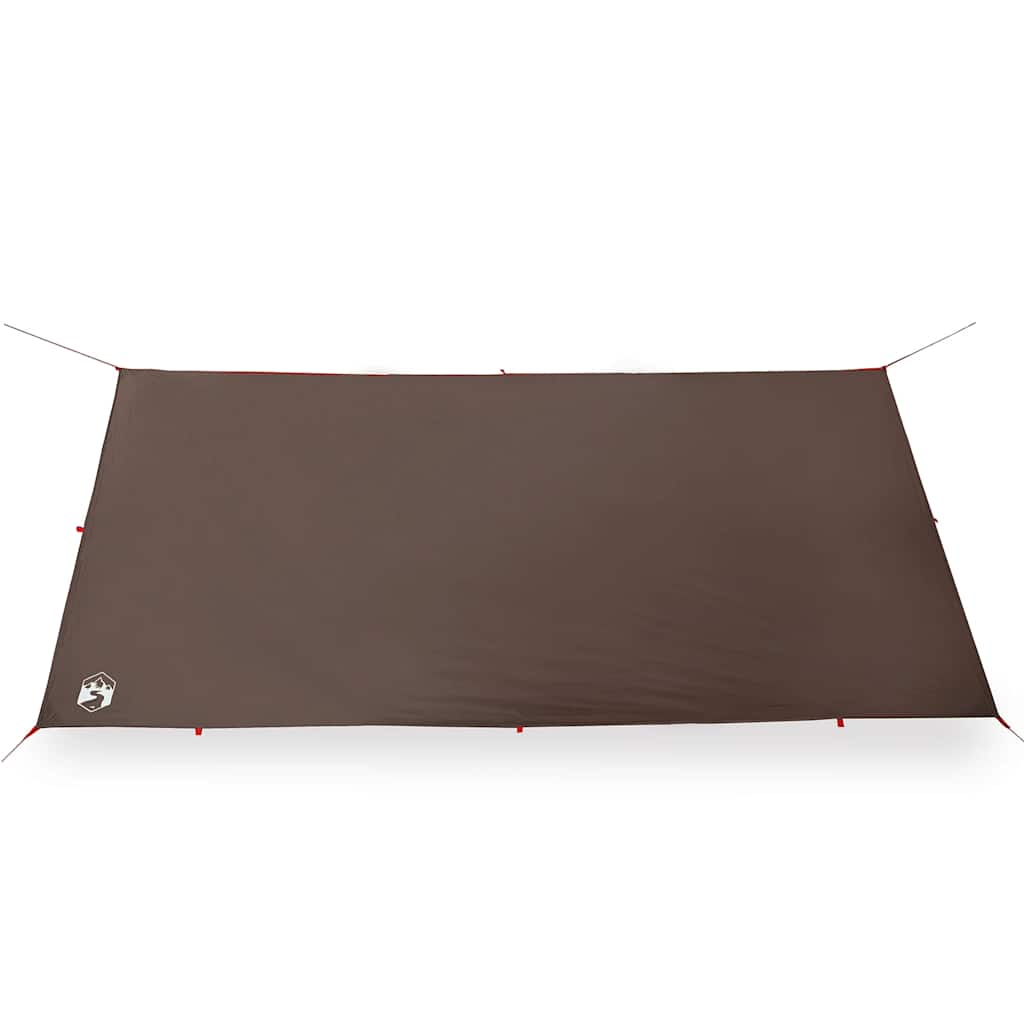 Kampeerluifel vidaXL waterdicht 406x306 cm bruin - afbeelding 5