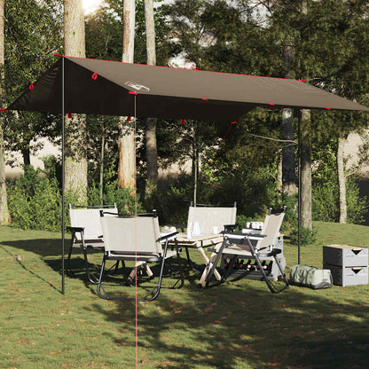Kampeerluifel vidaXL waterdicht 406x306 cm bruin - afbeelding 1